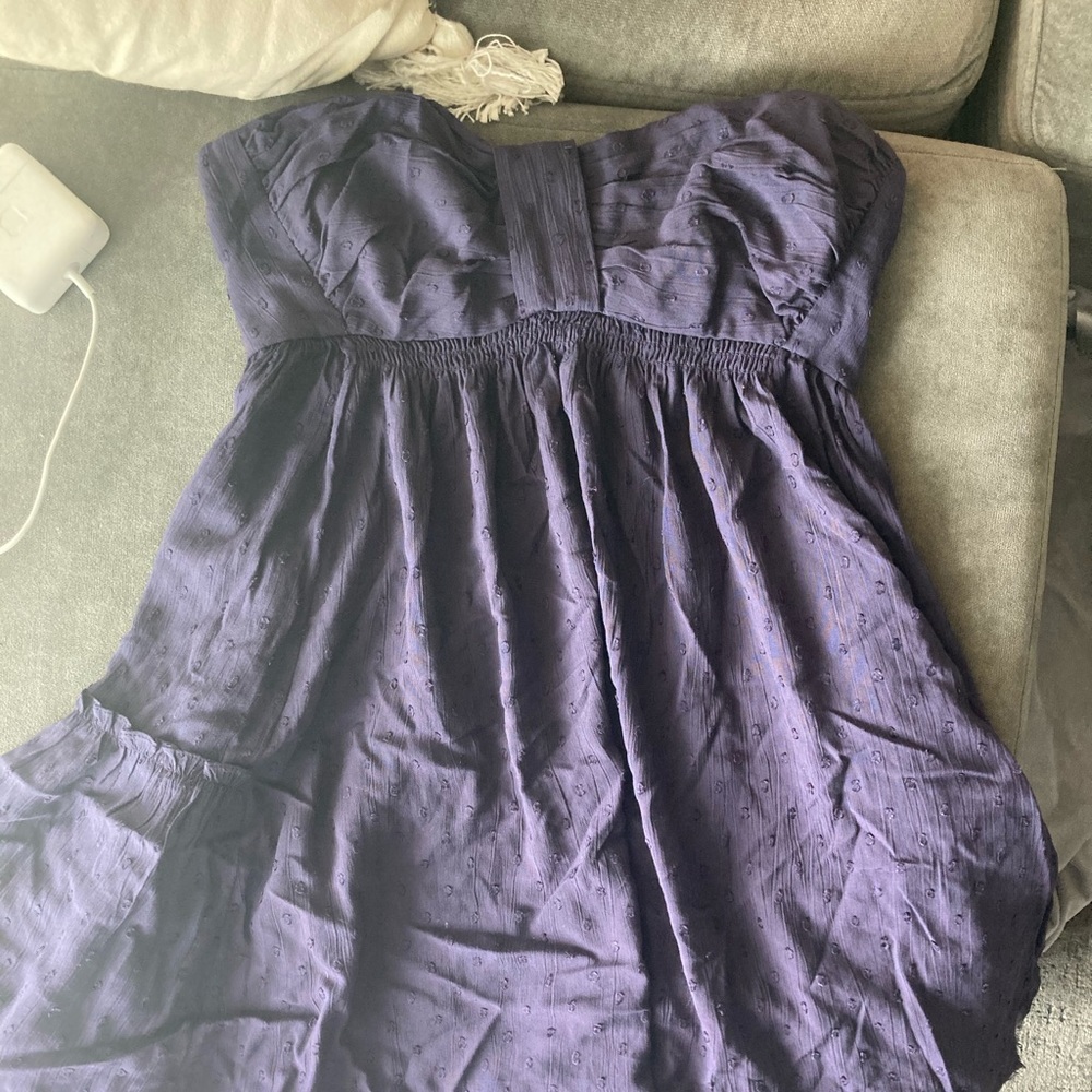 Free People Navy Strapless Dress